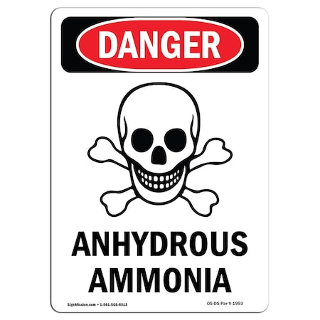 Signmission Safety Sign, OSHA Danger, 10" Height, Aluminum, V-1993, Portrait OS-DS-A-710-V-1993